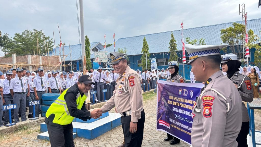 Satlantas Polres Maros Gelar Police Go To School di SMKN 1 Maros